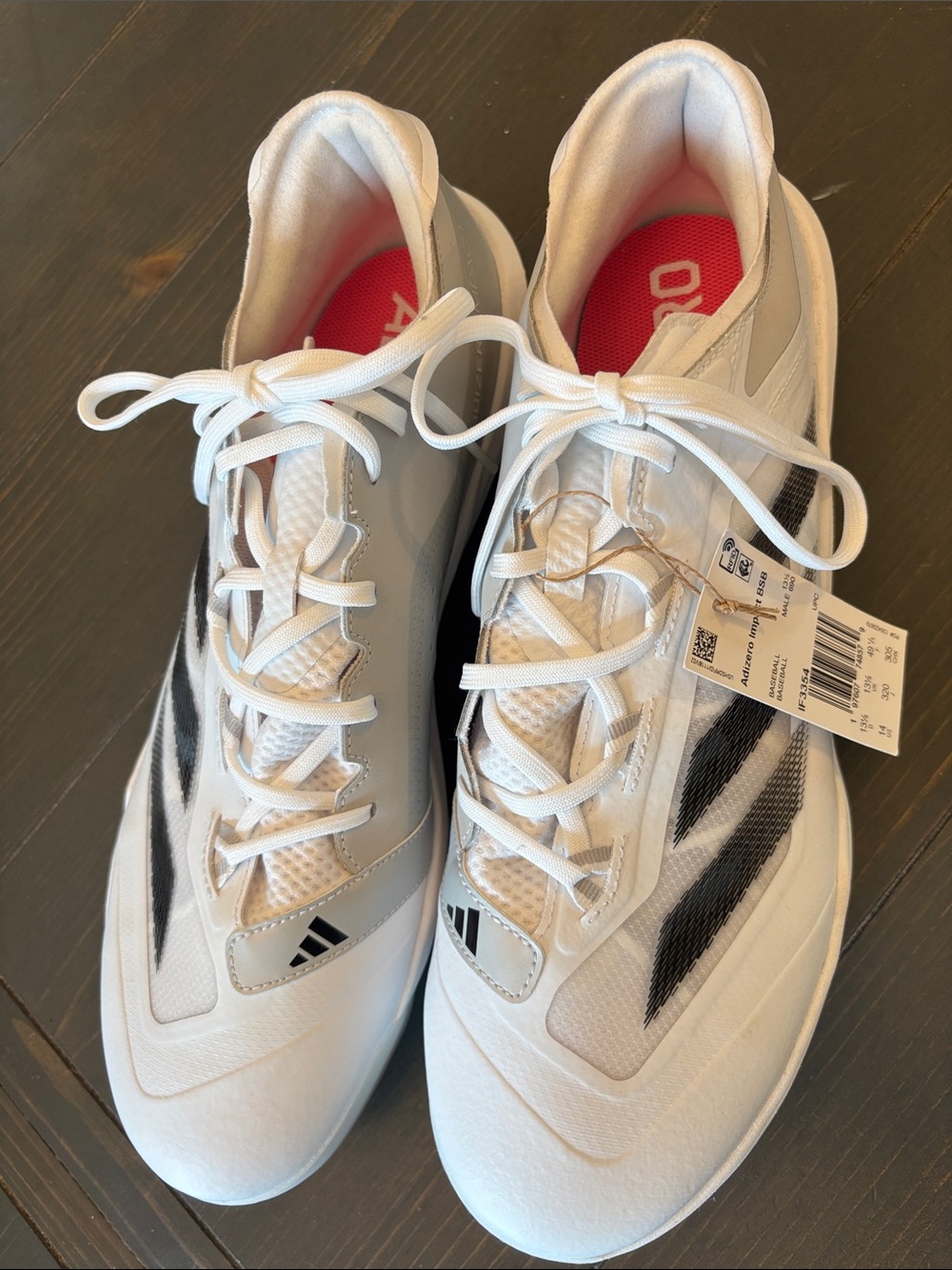 Adidas Mens Adizero Impact Baseball Cleats w/Black Stripes sz 14 NWT